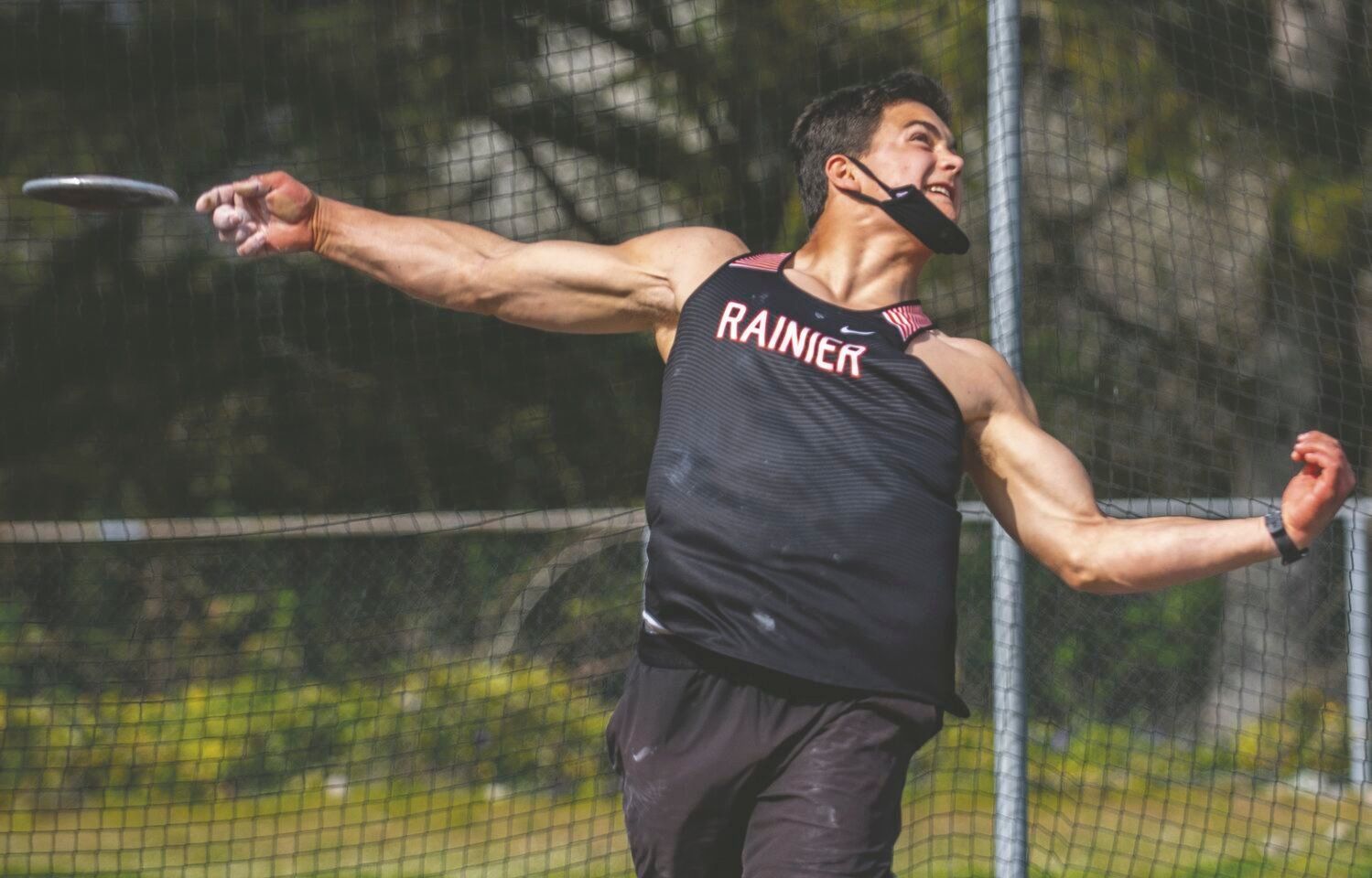 Jeremiah Nubbe at throwing the discus at a recent meet