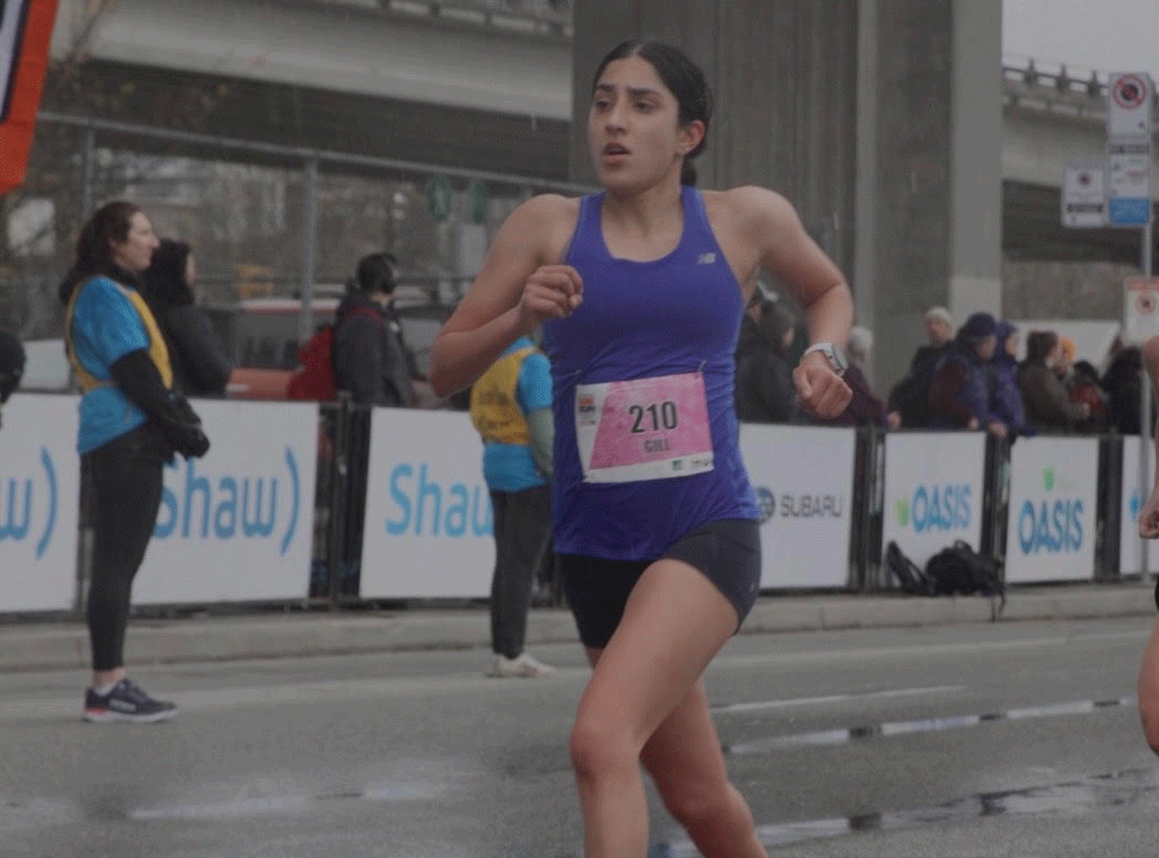 Ria competing in the Vancouver Sun Run 10K