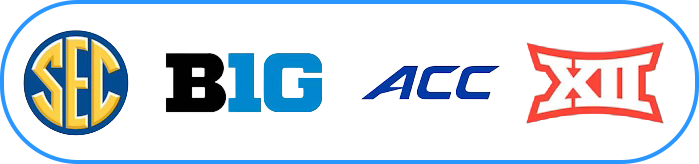 The NCAA Division 1 power 4 conference logos