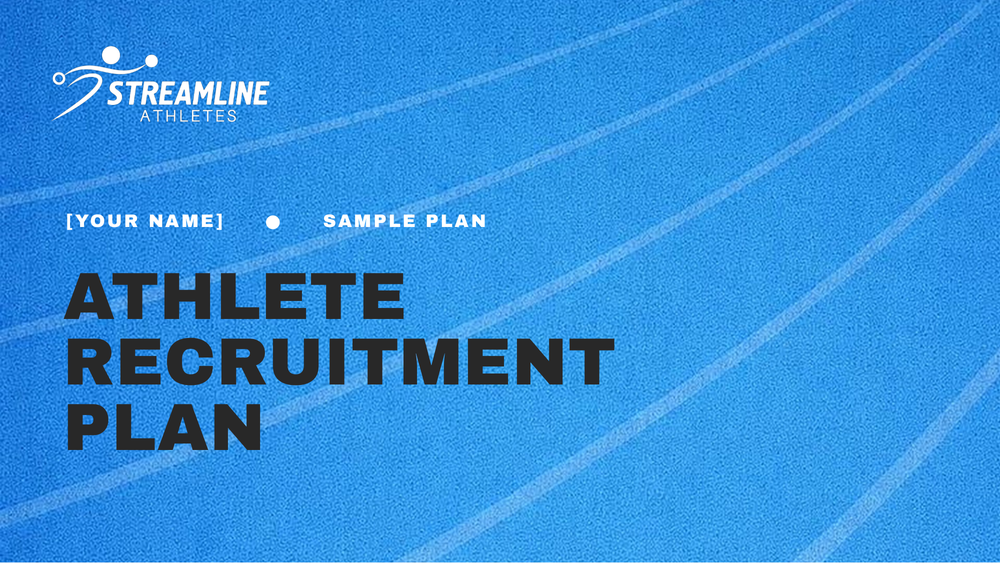 Sample Athlete Recruitment Plan cover from Streamline Athletes