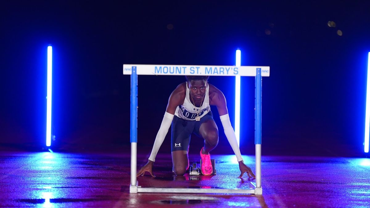 A Fresh Start: Mount St. Mary’s Hurdler Abdulazeez Iyiola